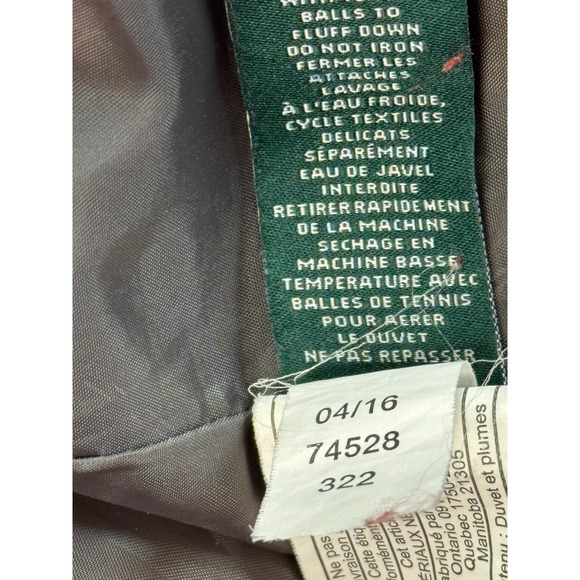 Lauren Ralph Lauren Womens Taupe Down Filled Puffer Toggle Parka Coat Large - Picture 13 of 13